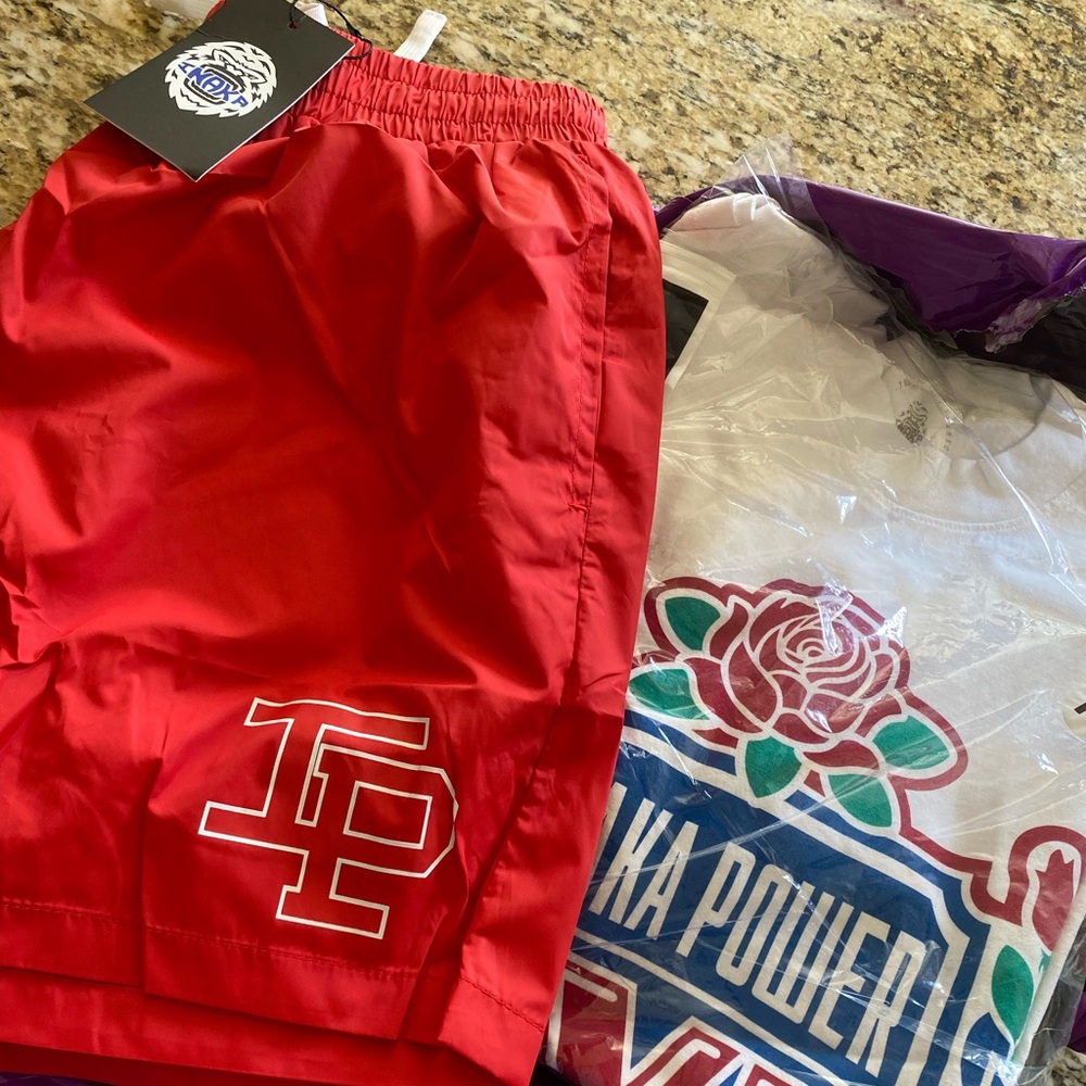 Red Inaka Summer Shorts